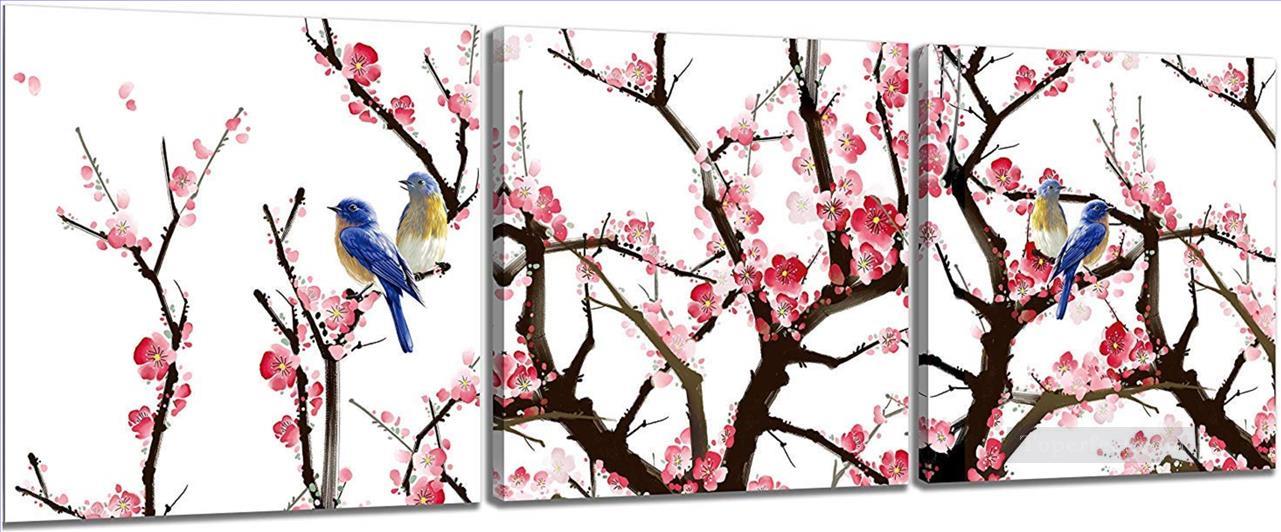 birds in plum blossom China Subjects Oil Paintings